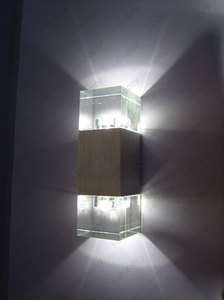 2W LED Crystal Wall Hall Room Bed Light Modern Sconce Porch Lamp 