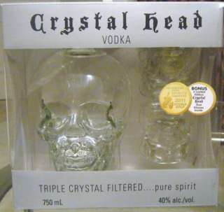 Crystal Head Skull Vodka Gift set with 2 Skull shot  
