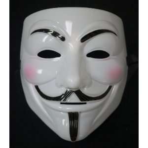  V for Vendetta Costume Mask in White Toys & Games