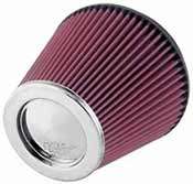 High Flow Air Cone Filter with Chrome Top