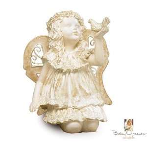  Antique Ivory Angel Kiss Cherub Figurine with Removable 