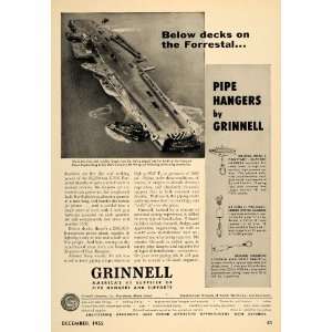  1955 Ad Grinnell Pipe Hanger Forrestal Dock Warship 