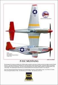   McGee P 51B/C Kitten Tuskegee Airman P 51 Print by Jerry Taliaferro