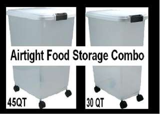 Airtight Pet Food Storage Containers 30/45 QT Combo  