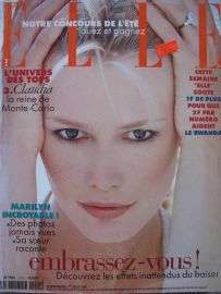young CLAUDIA SCHIFFER clippings 3 covers Vogue ELLE  