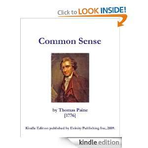 Common Sense Thomas Paine  Kindle Store