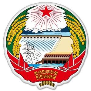 North Korea Coat of Arms bumper sticker 4 x 5