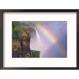 Victoria Falls, Zimbabwe, Rainbow in Misty Falls Framed Photographic 