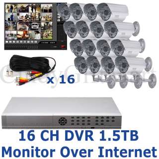   Security DVR Audio Surveillance Camera System IR Night Vision WAT