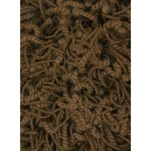 Fudge Brown Shag Area Rug Casual Elegance Collection Machine made 8.00 