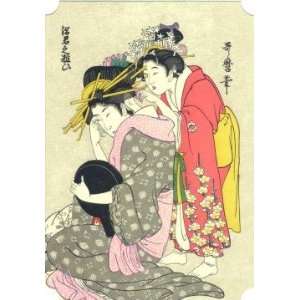  Woodblock Print ~ Make Up by Utamaro