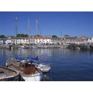 Boats on Water and Waterfront at Neuk of Fife, Anstruther, Scotland 