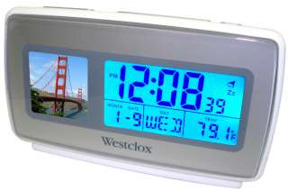 Westclox 70020 Digital Photo / Picture Album LCD Alarm Clock  