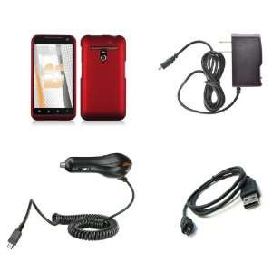  LG Esteem (Metro PCS) Premium Combo Pack   Red Rubberized 