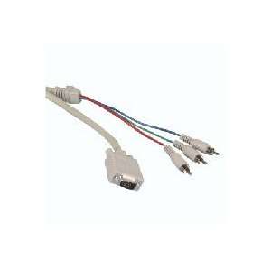  6ft VGA Male to Component Video (RGB) Male Cable 