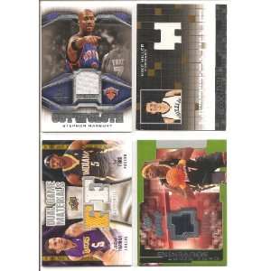  (4) CARD LOT of Authentic Game/Event/Player Used NBA 