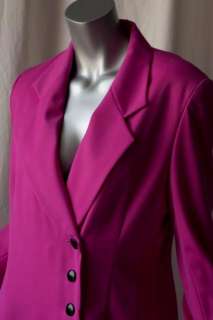 ESCADA Womens Long Hot Pink Coat Dress Jacket NEW L  