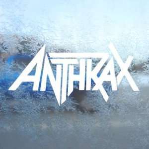  Anthrax White Decal Rock Band Car Window Laptop White 