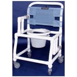  Pvc 21 Wide Drop Arm Shower/Commode Chair in Teal