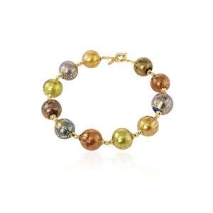 Antica Murrina Dream   Murano Glass Ball Gold Plated Necklace 