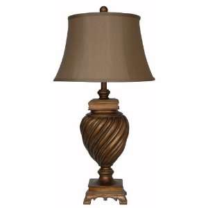   Lighting 6083 32 Inch Resin Table Lamp, Antique Gold