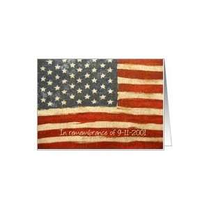  Patriot Day vintage flag   In Remembrance Card Health 