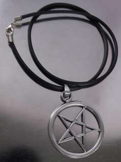 PVC Wire Choker (Very high quality) with big size inverted Pentagram 