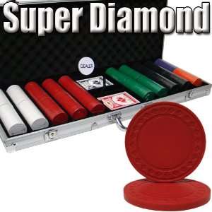  500 Ct Super Diamond 8.5 Gram Clay Poker Chip Set w 