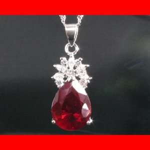   LOVE GIFT RUBY PENDANT WITH Chain Necklace For ANYONE ANYTIME ANYWHERE
