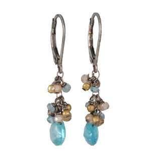    AVINDY  Cluster Drop Earrings with Apatite Briolette Jewelry