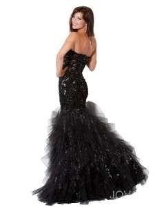 Jovani 172008 Black Lace Strapless Evening Gown SIZE 0,2,4,6,8  