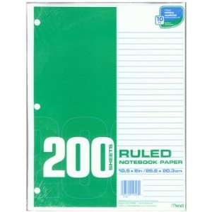  Mead Filler 8 X 10.5 Wide Ruled Note Book Paper, 200 