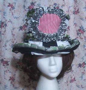 e87 Gothic Victorian Steampunk ooak Civil War Top hat  