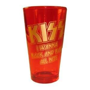  KISS Rock N Roll All Night Red Beer Soda Pint Drinking 