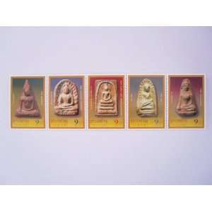  Thai Stamps in 2004 Holy 5 Greatest Thai Amulets 