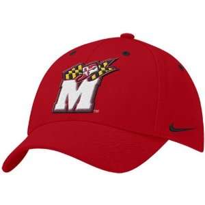  Nike Maryland Terrapins Red Lacrosse Swoosh Structured 