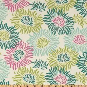  44 Wide Heather Bailey Freshcut Graphic Mums Turquoise 