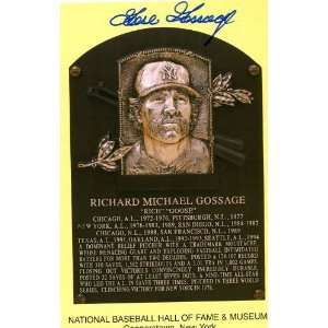  Goose Gossage Autographed Hall of Fame Plaque Sports 
