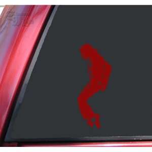  Michael Jackson Silhouette Vinyl Decal Sticker   Dark Red 