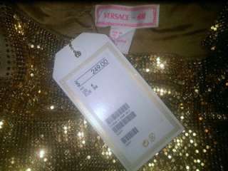 VERSACE for H&M Metal Mesh Gold Dress 38 (6 8 M)  