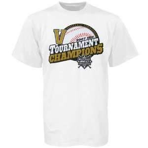 Vanderbilt Commodores White 2007 SEC Baseball Champions Locker Room T 