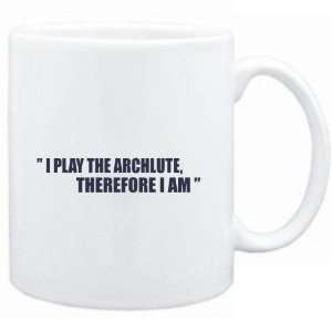  Mug White i play the guitar Archlute, therefore I am 