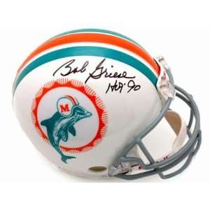  Autographed Bob Griese Helmet   Miami Dolphins Sports 