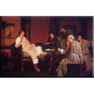 Tibullus at Delias 16x10 Streched Canvas Art by Alma Tadema, Sir 