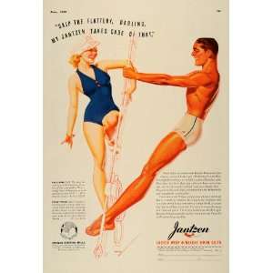  1938 Ad Jantzen Wisp o Weight Swim Suit George Petty 