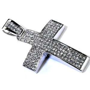 Platinum Plated Hip Hop Crystals Iced Micro Pave Mens Bling Religious 