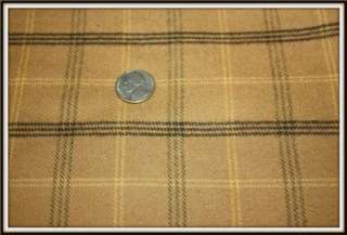 TAN PLAID COTTON SOFT FLANNED FABRIC FROM IRELAND  