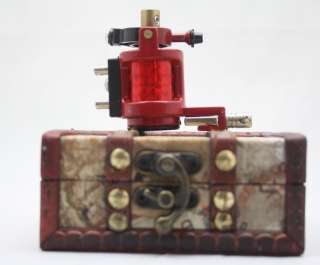 Rotary Tattoo Machine SHADER LINER Gun antique box case  