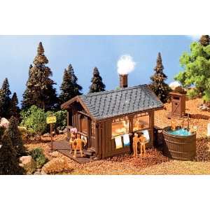  Vollmer HO Wood Sauna w/Hot Tub & Outhouse Kit