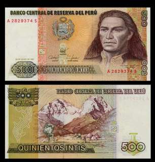   Banknote of PERU   1987   National HERO Túpac AMARU   Pick 134   UNC